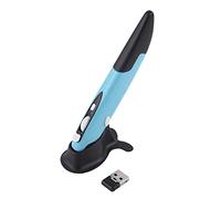 ZJchao 2.4GHz Wireless Optical Pen Mouse, 500/1000DPI for Laptop Computer with USB Receiver Plug and Play Low Voltage Alarm Handwriting Input PPT Page Turn (Blue)