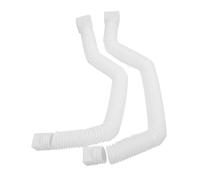 ZJchao 2 Pack Adjustable Downspout Extension, Flexible 21 to 58 Inch Drain Pipe for Home Rainwater Management, Extendable Gutter Diverter for Yard and Foundation Protection (White)