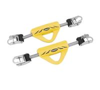 ZJchao 2 Pack Spring Activated Diving Fin Strap with Adjustable Buckles, 316 Stainless Steel Heel Strap Assembly for Scuba Snorkeling Fins Compatible with Jet and OMS Models (Yellow)