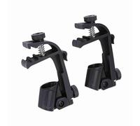 ZJchao 2 Pcs Microphone Drum Clips Drum Mic Holder Clamp Mount Adjustable Shockproof for 18-22mm Mics with Durable Plastic Material Easy to Install on Any Drum Rim