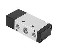 ZJchao 2 Position 5 Way Pneumatic Control Valve, Aluminum Alloy Air Valve for Industrial Automation Systems (4A110-06 G1/8")
