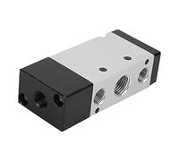 ZJchao 2 Position 5 Way Pneumatic Control Valve, Aluminum Alloy Air Valve for Industrial Automation Systems (4A410-15 G1/2”)
