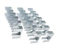 ZJchao 20 Pack Metal Connector Plates for Wood Posts, Fits 2 1/2" Pipes Reinforced Steel Post Bases for Deck, Fence, and Timber Framing Support