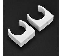 ZJchao 20pcs U Shaped Pipe Clamp PVC Pipe Plastic Holder 16mm 20mm 25mm 32mm with Screws for Water Cable Gas Mounting (25mm+Screws 20pcs)