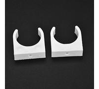 ZJchao 20pcs U Shaped Pipe Clamp PVC Pipe Plastic Holder 16mm 20mm 25mm 32mm with Screws for Water Cable Gas Mounting (32mm+Screws 20pcs)