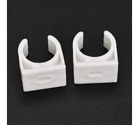 ZJchao 20pcs U Shaped Pipe Clamp PVC Pipe Plastic Holder 16mm 20mm 25mm 32mm with Screws for Water Cable Gas Mounting (16mm+Screws 20pcs)