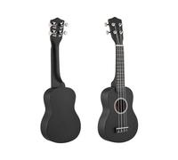 ZJchao 21 Inch Colored Acoustic Soprano Ukulele Ukelele Uke Kit Basswood Carry Bag Uke Strap Strings Picks Tuner Hawaiian Music Instrument for Children Beginners 5 Colors (Black)