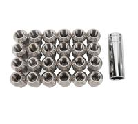 ZJchao 24PCS Metal Lug Nut Covers Set - High Silver Wheel Center for Enhanced Vehicle Aesthetics and Durability.
