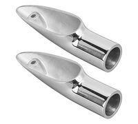 ZJchao 2pcs 7/8in Handrail End Handrail Cap Handrail Fitting 316 Stainless Steel Marine Boat Accessory with 22mm Inner Diameter for Sailboat Powerboat Railings