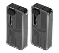 ZJchao 2PCS Cigarette Explosion Beads Pusher Cigarette Bursting Beads Pusher Box for DIY Smoking Tools with One-Hand Operation Easy to Use Lighter Safer Portable for Outdoor Hiking (Black)