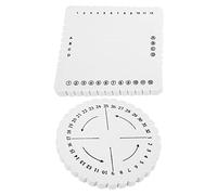 ZJchao 2Pcs Kumihimo Disk Braiding Kit for Craft Lovers, Round Square Macrame Weaving Plate for DIY Bracelet Jewelry Knitting Tool (S)