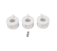 ZJchao 3 Pcs Rotating Nail Magnet Tool, 360° Rotation for Effortless Nail Art with Anti Slip Base, Perfect for Magnetic Polish Effects At Home (white with 10mm steel ball)