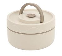 ZJchao 304 Stainless Steel and Plastic Lunch Containers - Round Thermal Lunch Box, Cooking Pot, Insulated Steel Lunch Box With Heat Preservation