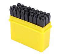 ZJchao 36 Pcs Carbon Steel Letter and Number Punch Stamp Set with Storage Case, Hardened Tempered Metal Marking Tool for Leather Wood Jewelry Crafting