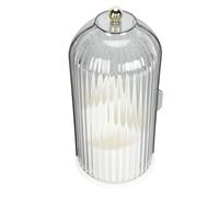 ZJchao 360 Degree Rotating Makeup Brush Holder Organizer with Clear Lid and Multiple Compartments for Vanity Desktop Bathroom Countertop (White Base with Clear Black Lid)