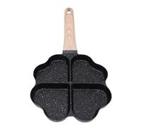 ZJchao 4 Cup Heart Shape Egg Pan Maifan Stone Nonstick Breakfast Skillet Breakfast Pan Morning with Flat Bottom for Omelets Bacon Pancakes