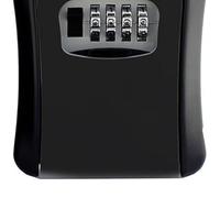 ZJchao 4 Digit Key Box Wall Mounted Simple Safe Key Lock Box, Aluminium Alloy Key Storage Box, Mountable Key Cabinet for Site Apartment Factory, Use with Access Cards, USB Drives and (Black)