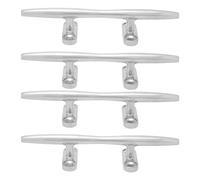 ZJchao 4 Pcs 6in Dock Cleats Boat Cleats Marine Cleats 316 Stainless Steel Deck Mooring Rope Tie Down Cleat with Hollow Base for Boat Yacht Marine FRP Inflatable Yachts