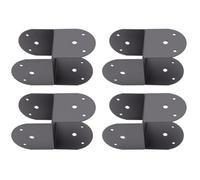 ZJchao 4Pcs 4x4 Post Caps Bracket Heavy Duty Carbon Steel Post to Beam Connector with High Temperature Spray Coating, Thickened Design for Structural Support