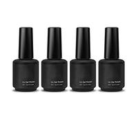 ZJchao 4pcs Gel Nail Polish Set, Top Coat Reinforce Matte Nail Glue 15ml, with Long Lasting Strong Gel, for Home Salon DIY Nail Art