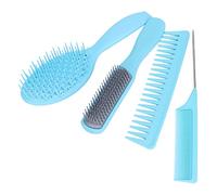 ZJchao 4pcs Professional Hair Comb Set Detangling Brush Styling Comb Set Hairdressing Combs with Carbon Fiber Stainless Steel for Long Thick Thin Curly Hair Styling (Boxed)