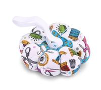 ZJchao $5 Fabric Needles Pumpkin Design Sewing Pin Cushion with Elastic Wrist Band Adjustable Fabric Colors Ideal for Craft Lovers (Cloth)
