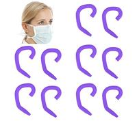 ZJchao 5 Pairs Silicone Mask Ear Protectors Ear Hooks Earmuffs Reusable Comfortable Skin Friendly Not Easy to Fall Off with Snap Slot Design for Kids & Adults (Purple)