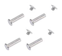 ZJchao 50 Pairs Rivet Screw Set, Precise Design for Tight Secure Connections, Stainless Steel Fasteners with 50 Nuts and 50 Screws, for Leather Clothing Crafts Binding