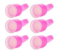 ZJchao 50 Piece Disposable Ink Ring Set with Sponge Holder for Permanent Makeup Applications Red Pigment Capsules for Semi Permanent Cosmetic Use (50)