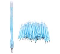 ZJchao 50pcs Cuticle Trimmer, Dual Tipped Nail Pusher Remover Cleaner Tool, with V Shaped Stainless Steel Tip for Salon Home Manicure Pedicure