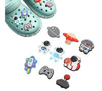 ZJchao 50pcs Space Planet Pattern Shoe Charm, Shoe Charms for Croc Charms, PVC Waterproof Charm DIY Clog Sandals Cartoon Astronaut Spaceship Shoe Decoration for Holiday Party Favors
