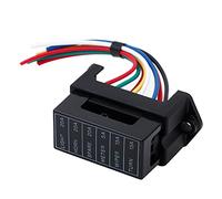 ZJchao 6 Way DC32V Circuit Car Trailer Auto Fuse Box Block Holder ATC ATO Universal Black Gauge Blocks Fuse Holders Metal Industry Fuse Box Protection