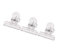 ZJchao 6pcs C Curve Nail Pinching Clips Acrylic Nails Pinchers Manicure Tool for Gel or Acrylic Tips with 30mm Length Transparent Metal Optional Colors (Transparent)