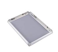ZJchao A4 Aluminium Poster Holder With Snap Frame Clips For Wall Display And Notice Boards, Outdoor Durable Photo Frame For Grave Or Office Use, Silver Finish