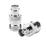 ZJchao Adapter RF Connector Type N to BNC Female RF Connector 2-Pack High-Performance Copper Adapter for Coaxial Applications