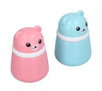 ZJchao After Bath Puff Box, Toddler Powder Puff Box Powder Empty Dispenser Bottle/Cover for Home Outdoor Trip Travel Baby (Bear Powder Empty Box)