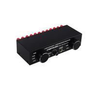 ZJchao Amplifier Speaker Selector Switch 4 Input 2 Output Power Amplifier Speaker Selector Switcher 300W Channel Heavy-Duty Stereo Headphone Jack Black