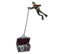 ZJchao Aquarium Treasure Box, Fish Box Accessories Treasure Diver Action Figure Decoration Aquarium Decor Ornament for Home Fish Arts Crafts Decorating