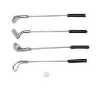 ZJchao Baby Golf Clubs, 5Pcs Dollhouse Golfing Club Golf Cart 1:12 Plastic Alloy Exquisite Golfing Miniature Dollhouse Accessories for 1:12 DIY