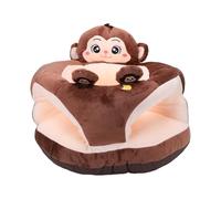 ZJchao Baby Learning to Sit Chair, Plush Sit Up Support Sofa with Backrest for Home Living Room (Brown Monkey)