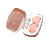 ZJchao Baby Nail Trimmer, Electric Baby Nail Clipper File Kit, Safe No Hurt Anti Pinch Adjustable Speed for Newborn Toddler Kids Adults with 6 Grinding Heads LED Light, Portable (Pink)