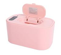 ZJchao Baby Wipe Warmer, Portable Top Heating Wipes Warmer with Auto Return Mechanism Detachable Lid for Most Standard Wipes Up to 80, Maintains 40C to 60C Temperature (Pink) (Pink)