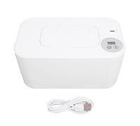 ZJchao Baby Wipe Warmer Surround Heating Wet Wipes Warmer Dispenser with Night Light 3 Temperature Settings Large Capacity for Newborns Infants Toddlers PP Material 20 X 9.5 X 12cm