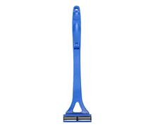 ZJchao Back Hair Trimmer Back Shaver Groomer 44cm Extended Handle Manual Hair Remover No Electricity Needed with 3-Layer Precision Trimmer Head for Shoulders Chest Limbs (Blue)