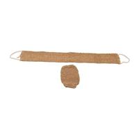 ZJchao Back Scrubber Strap Long Handle Back Scrubber Exfoliating Glove Set with Rough Textured Ramie Fabric for Hard to Areas Body Cleaning