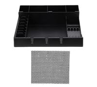 ZJchao Barber Station Organizer, Thick Hard Plastic Salon Styling Tools Organizer with Detachable Deep Compartment and Non Slip Clipper Area, for Haircut Supplies and Professional Barber (Detachable)