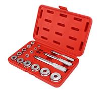 ZJchao Bearing Removal Aluminum Universal Bushing Driver Tool Set for Wheel Bearing Race Installation and Removal, Duty Aluminum Alloy Construction with 3 Handle Sizes and 14 Adapters