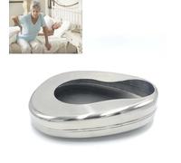 ZJchao Bedpan, Stainless Steel Bed Pans Resistant Ergonomic Portable Bed Pans for Adults Elderly Elderly Bed Pan Bedridden Bedpan Large Bed Pan Hospital Home Bed Pan Emergency Device