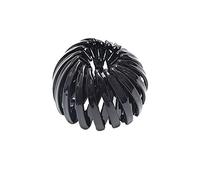 ZJchao Bird Hair Clips Vintage Geometric Ponytail Holder 3pcs Orange Green Coffee Black for Parties (Black)