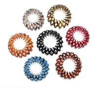 ZJchao Bird Hair Clips Vintage Geometric Ponytail Holder 3pcs Orange Green Coffee Black for Parties (Assorted Color #30)